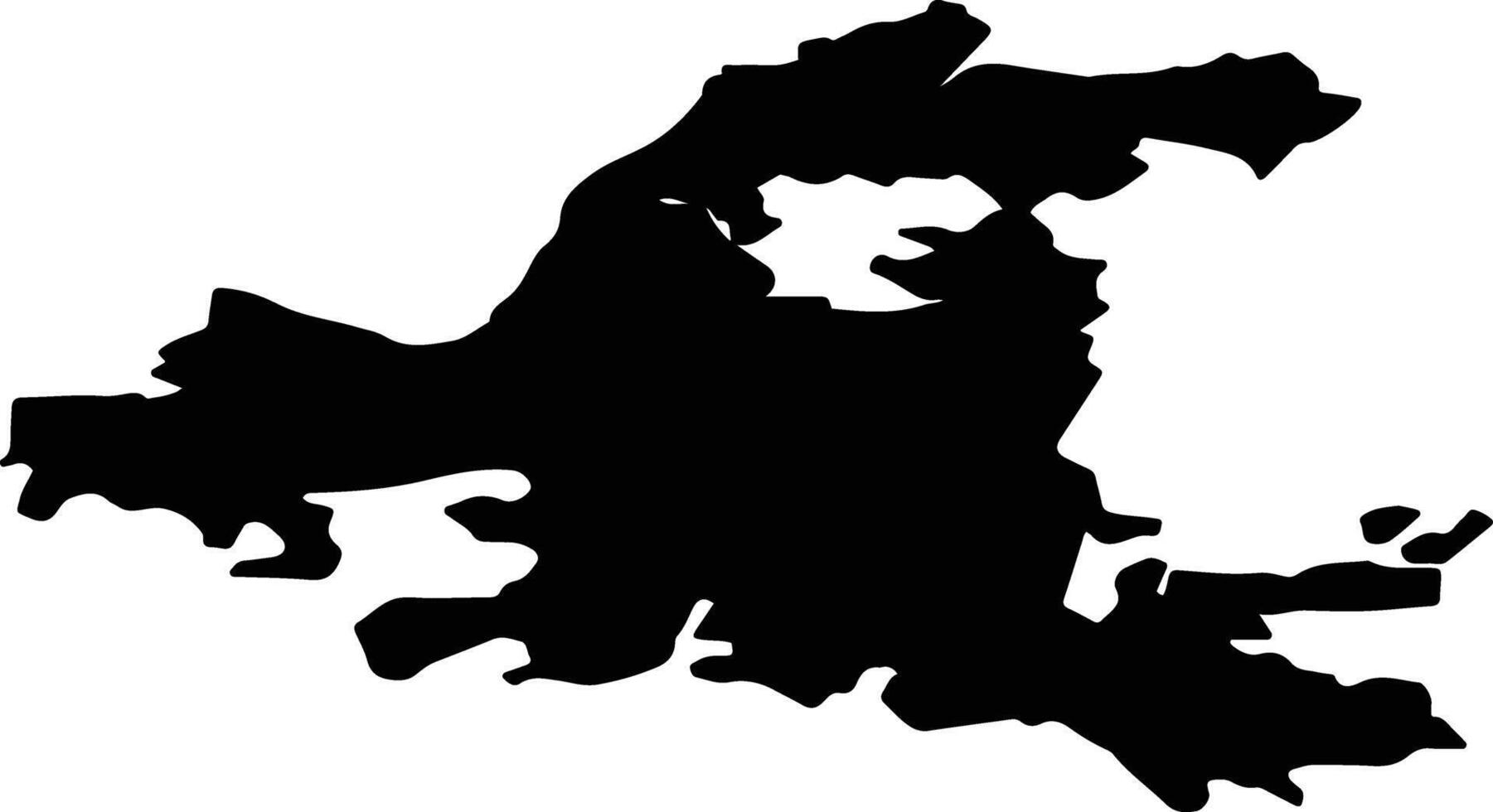 Krasnokamsky District Russia silhouette map vector