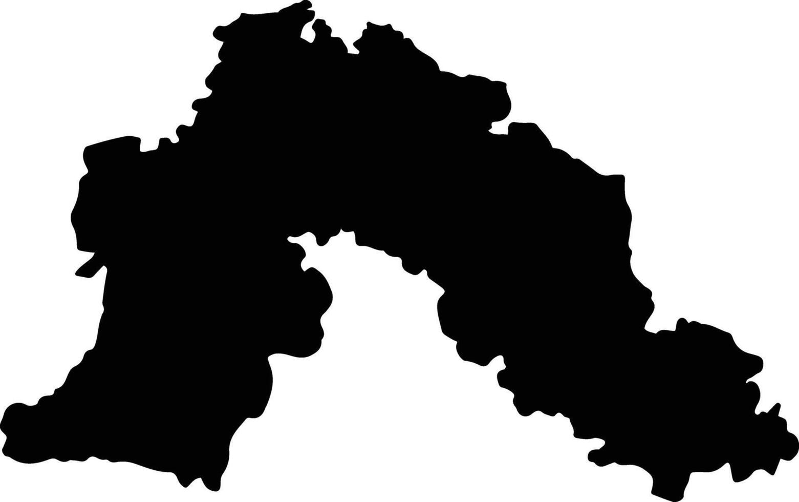 Krishnagiri India silhouette map vector