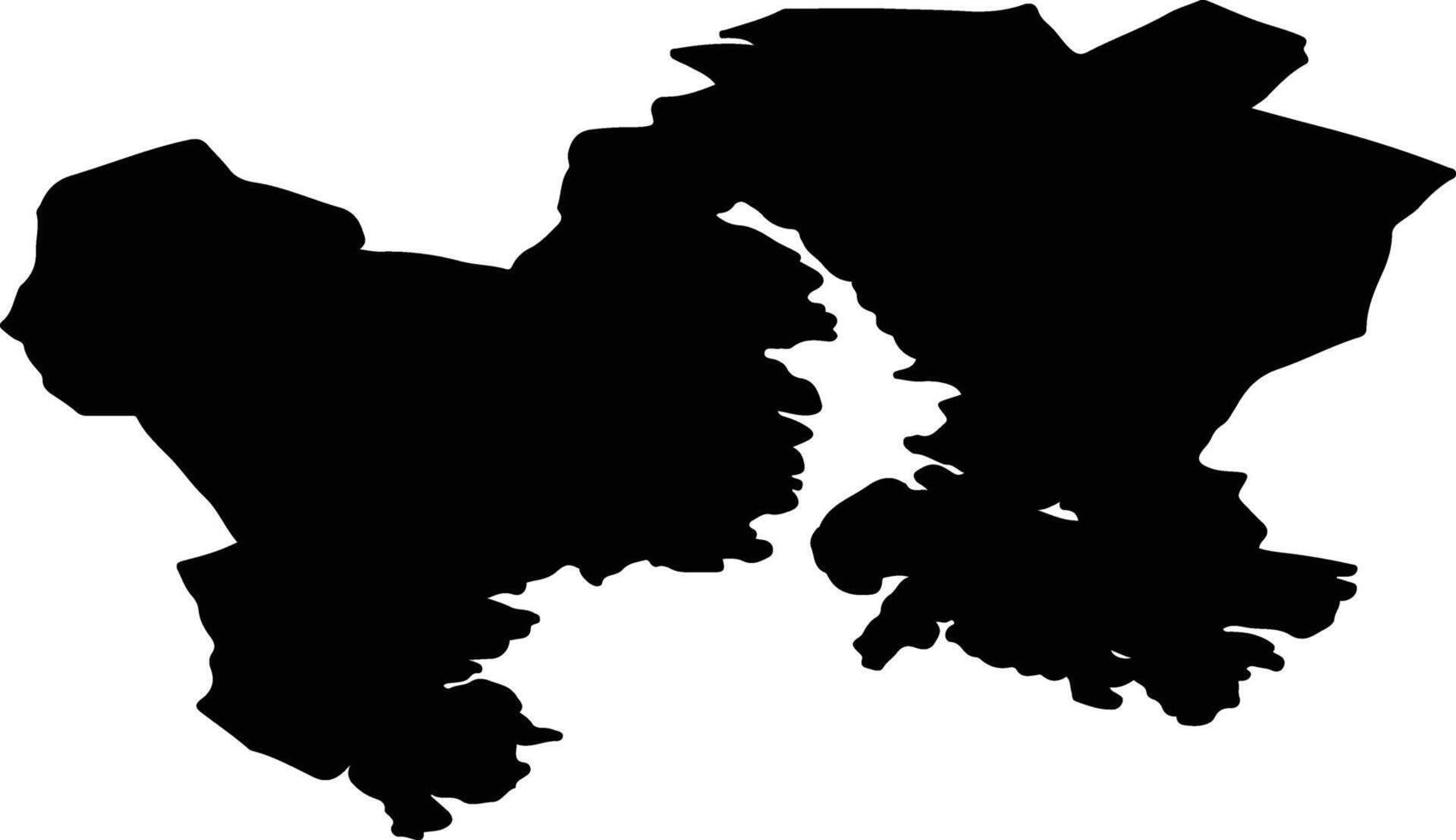 Kristiansand nor Norway silhouette map vector