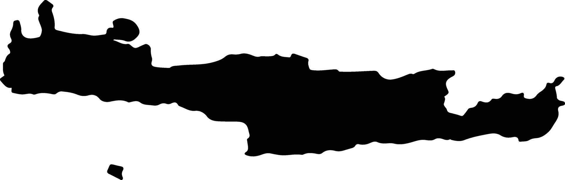 Kritis Greece silhouette map vector