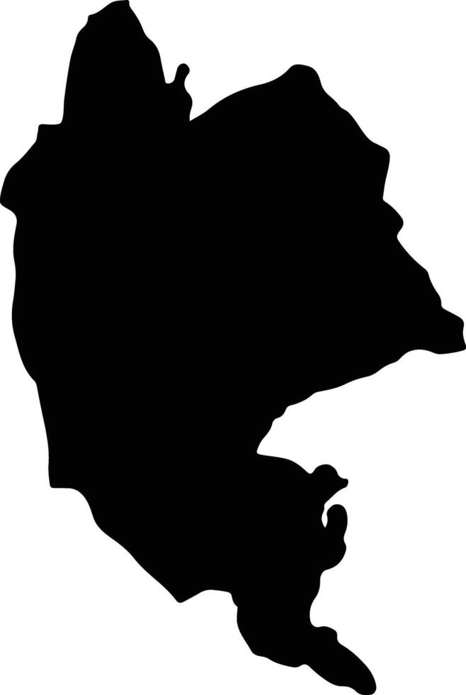 Krong Pinang Thailand silhouette map vector