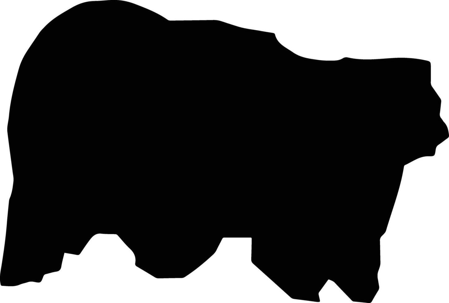 Krouch Chhmar Cambodia silhouette map vector
