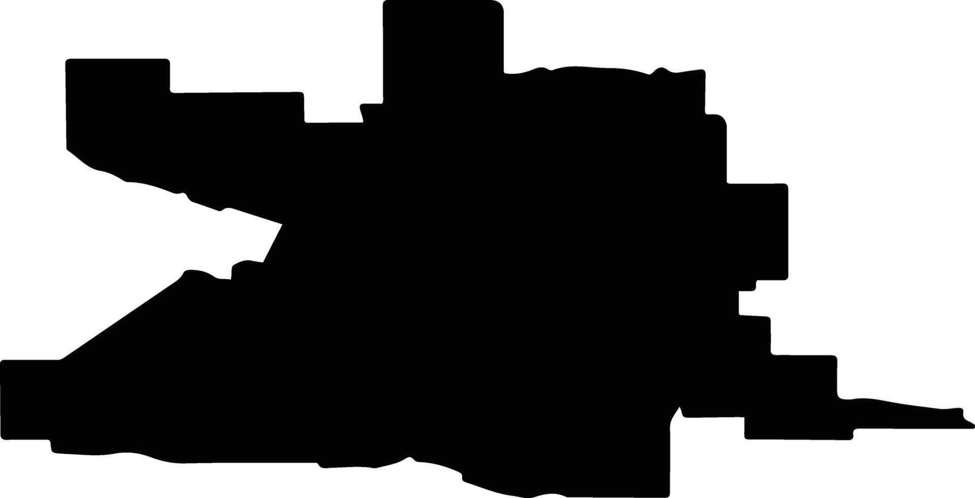 Krylovsky District Russia silhouette map vector