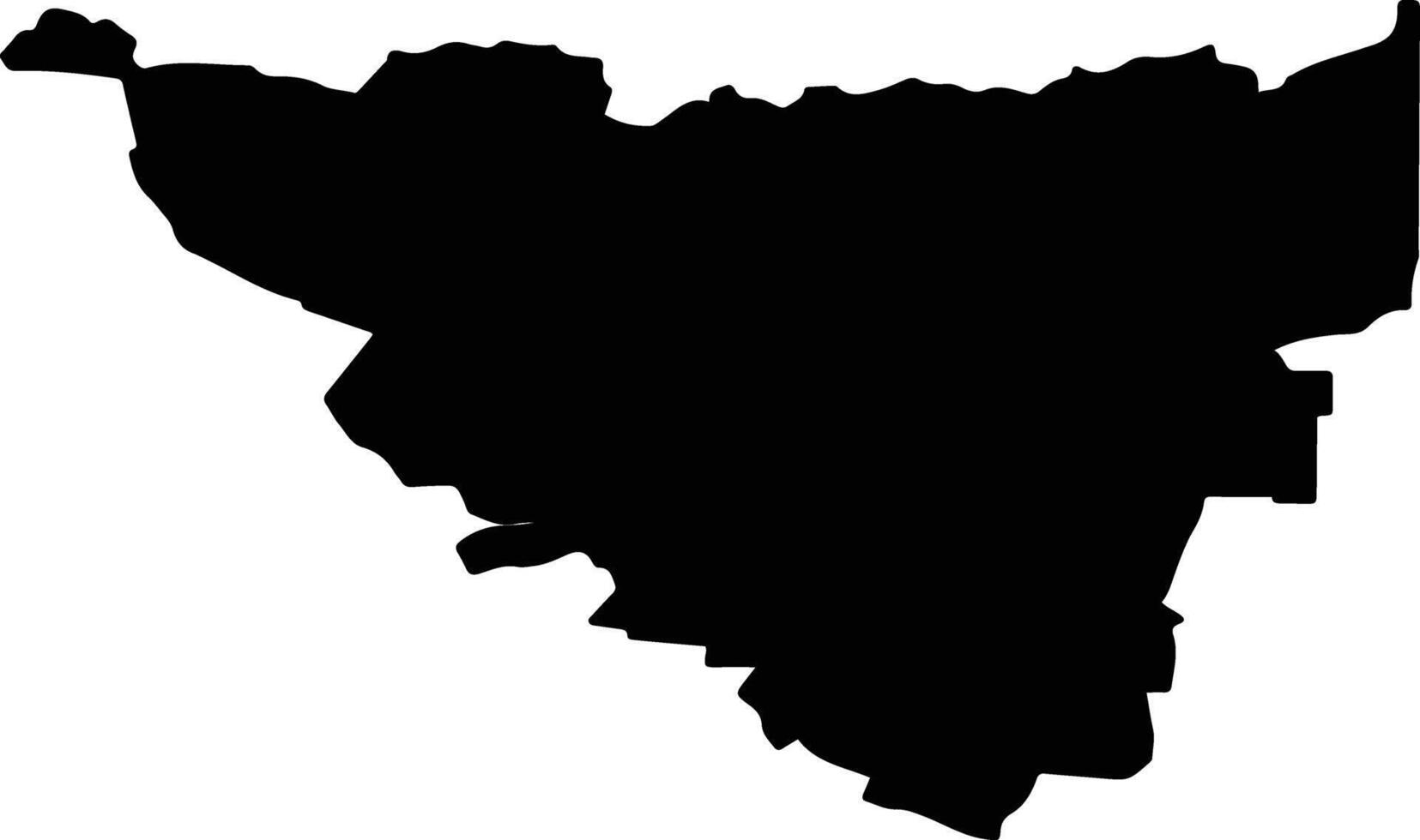 Krymsky District Russia silhouette map vector