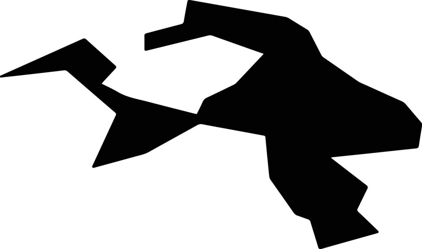 Kudymkar Russia silhouette map vector