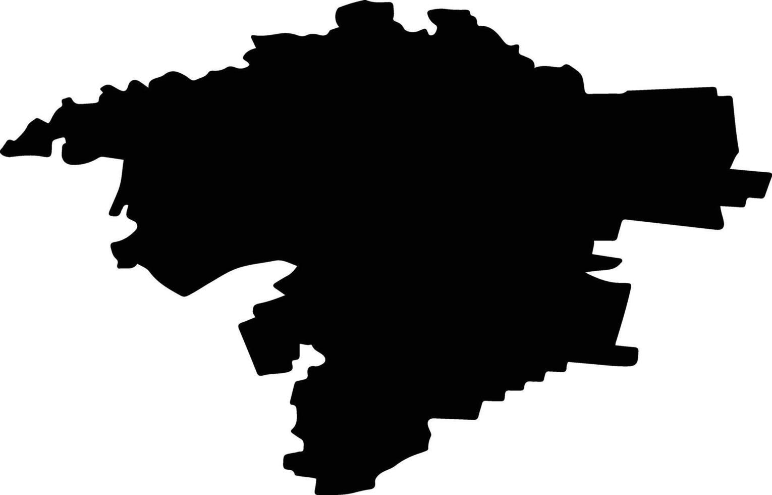Kugarchinsky District Russia silhouette map vector