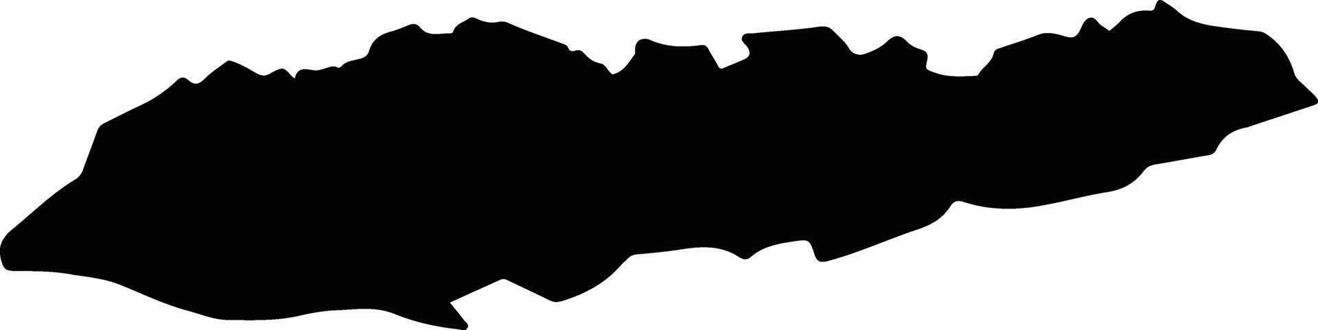 Kuhistoni Mastchoh District Tajikistan silhouette map vector