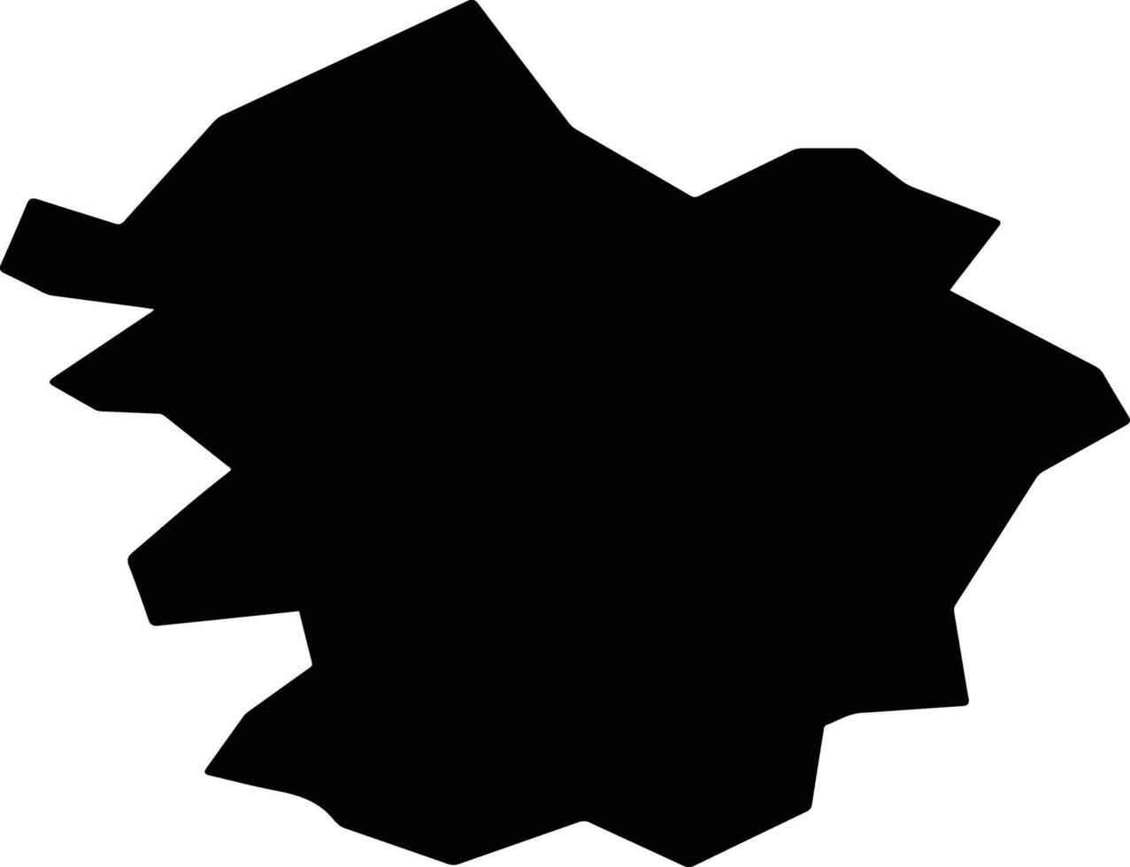 Kula Municipality Serbia silhouette map vector