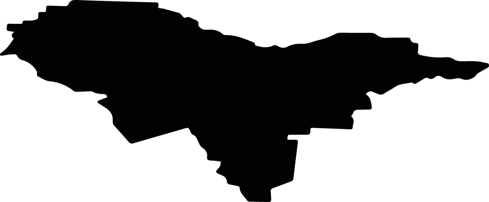 Kulebaksky District Russia silhouette map vector