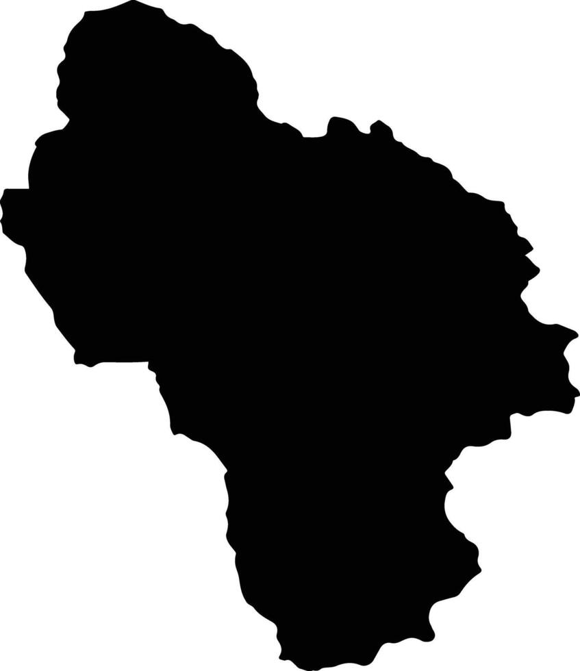 Kullu India silhouette map vector
