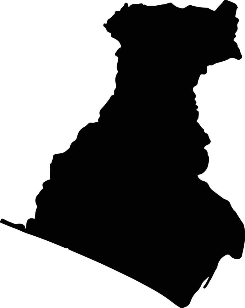 Kulon Progo Indonesia silhouette map vector
