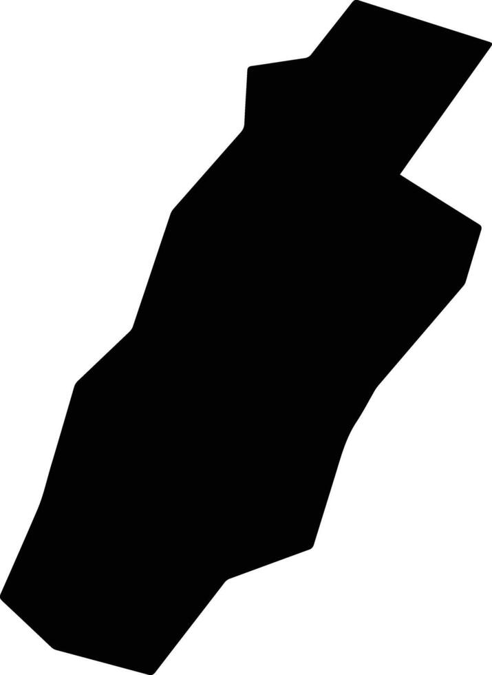 Kulob District Tajikistan silhouette map vector