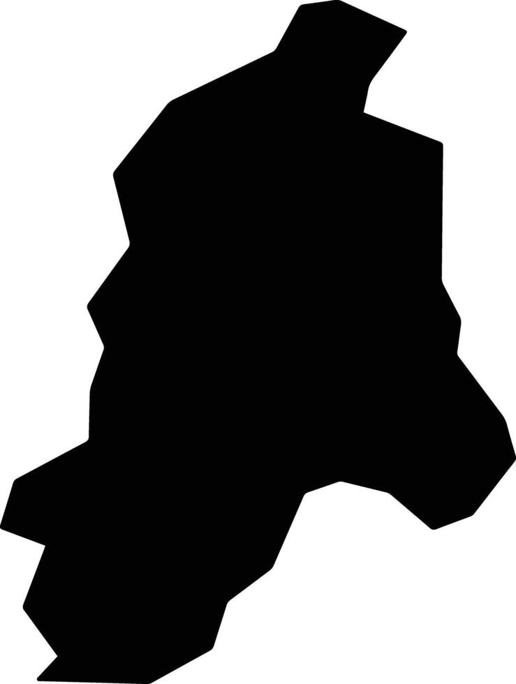 Kumchon North Korea silhouette map vector