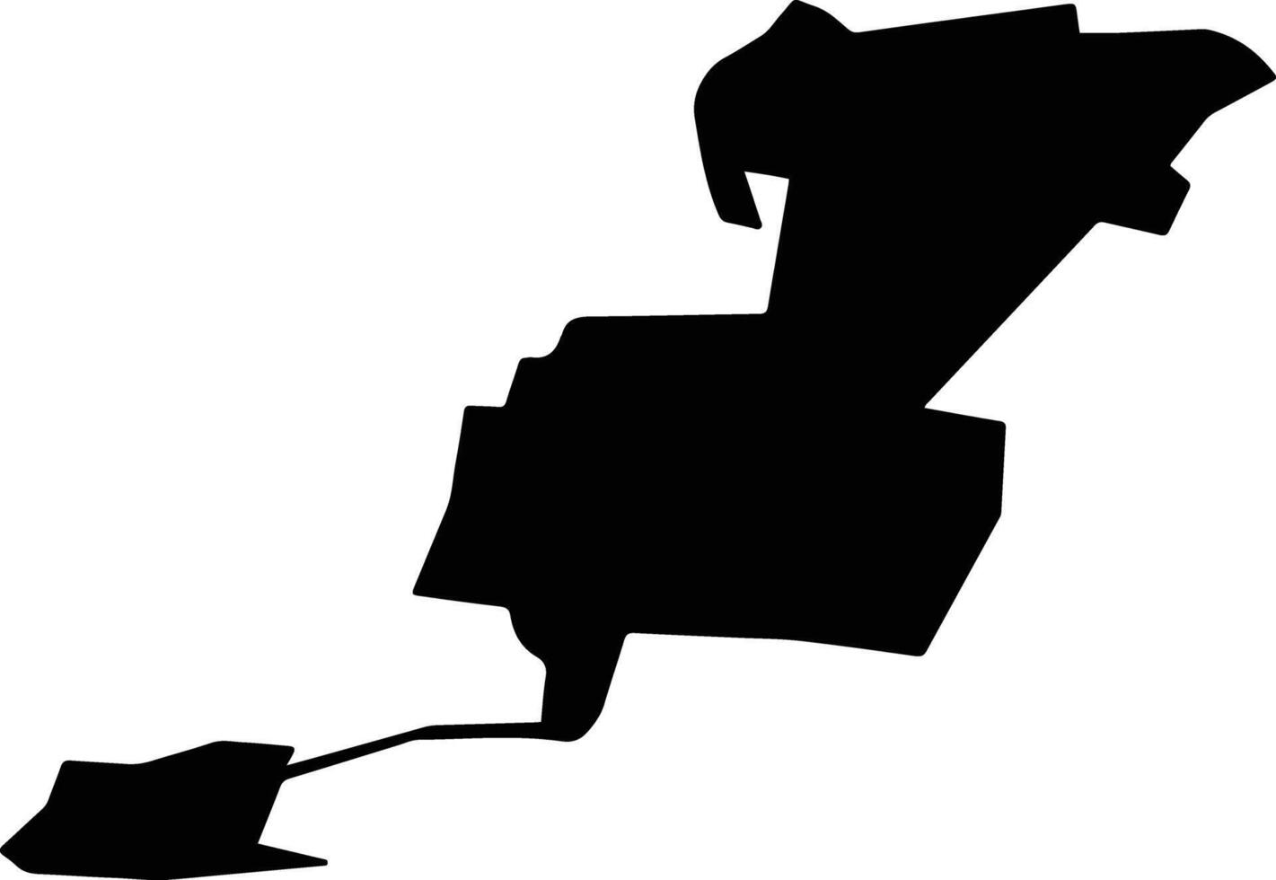 Kumertau Russia silhouette map vector