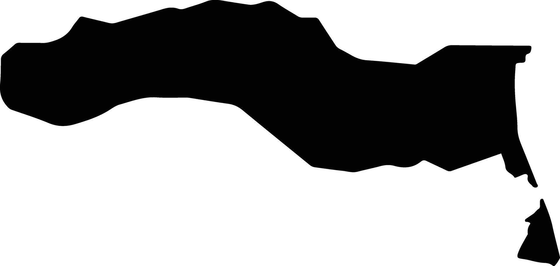 Kumya North Korea silhouette map vector