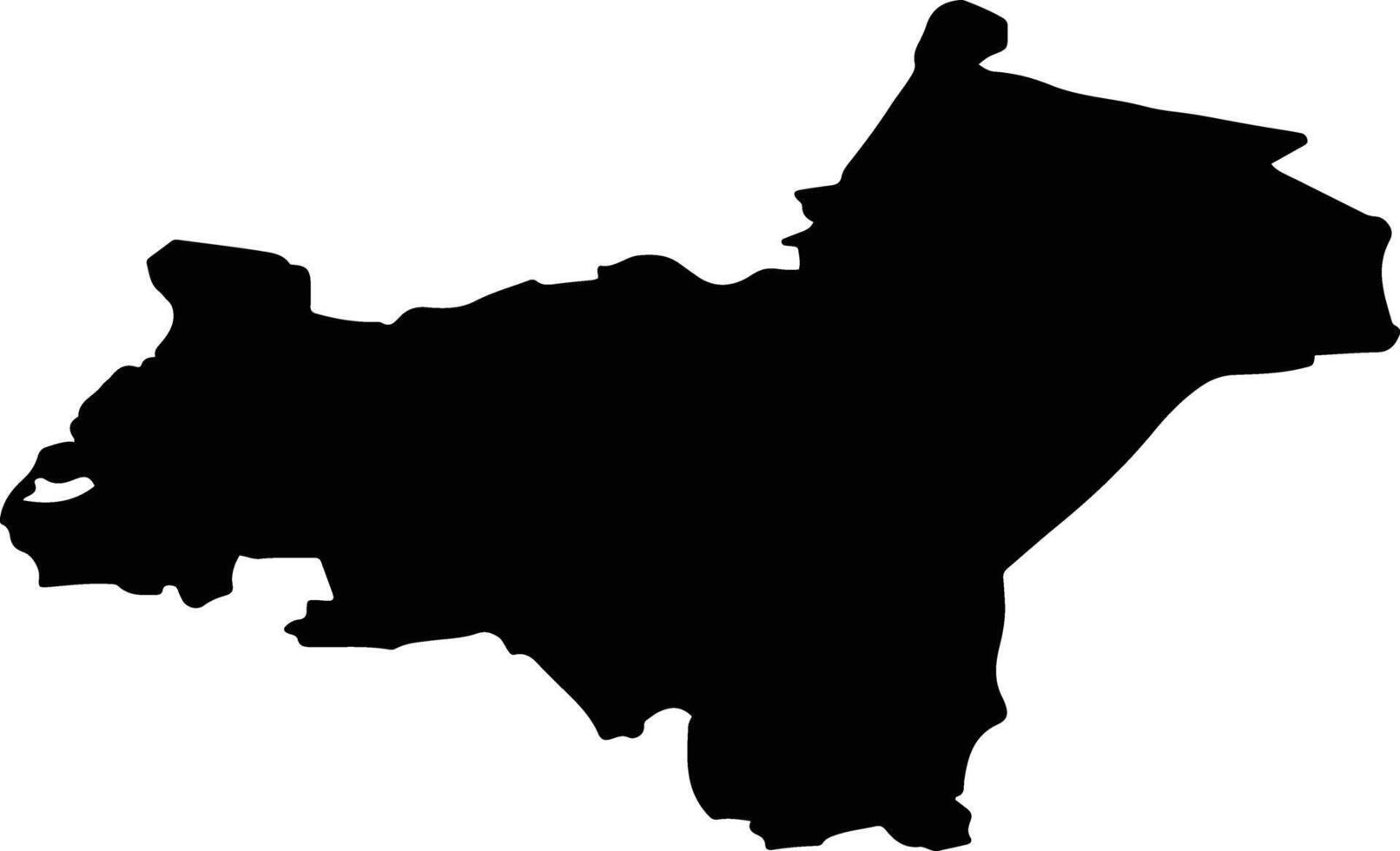 Kunashaksky District Russia silhouette map vector