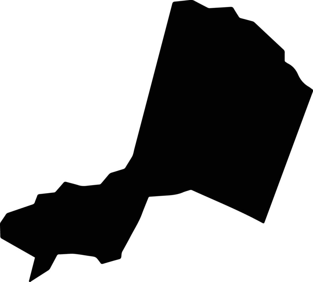 Kundiawa Gembogl District Papua New Guinea silhouette map vector