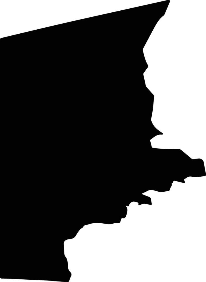 Kungrad Uzbekistan silhouette map vector