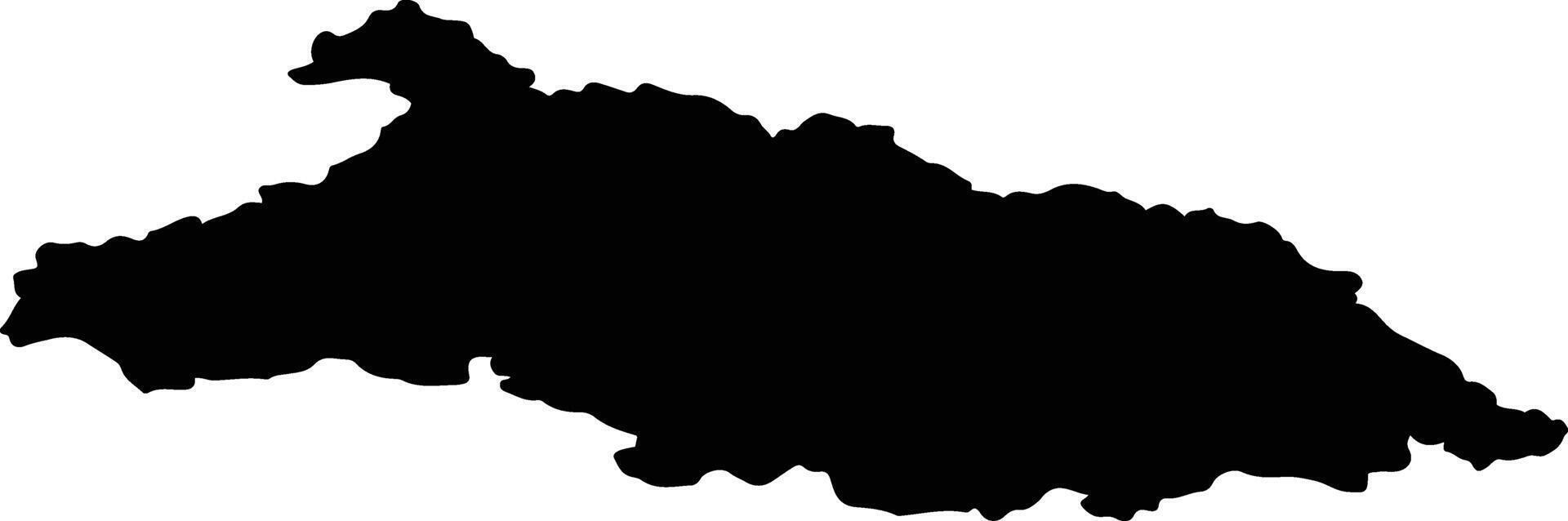 Kuraginsky Rayon Russia silhouette map vector