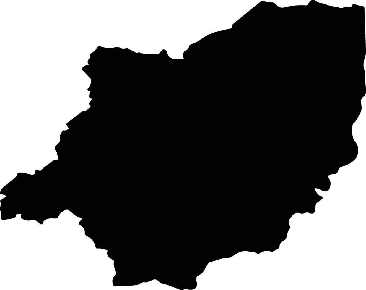 Kupwara India silhouette map vector