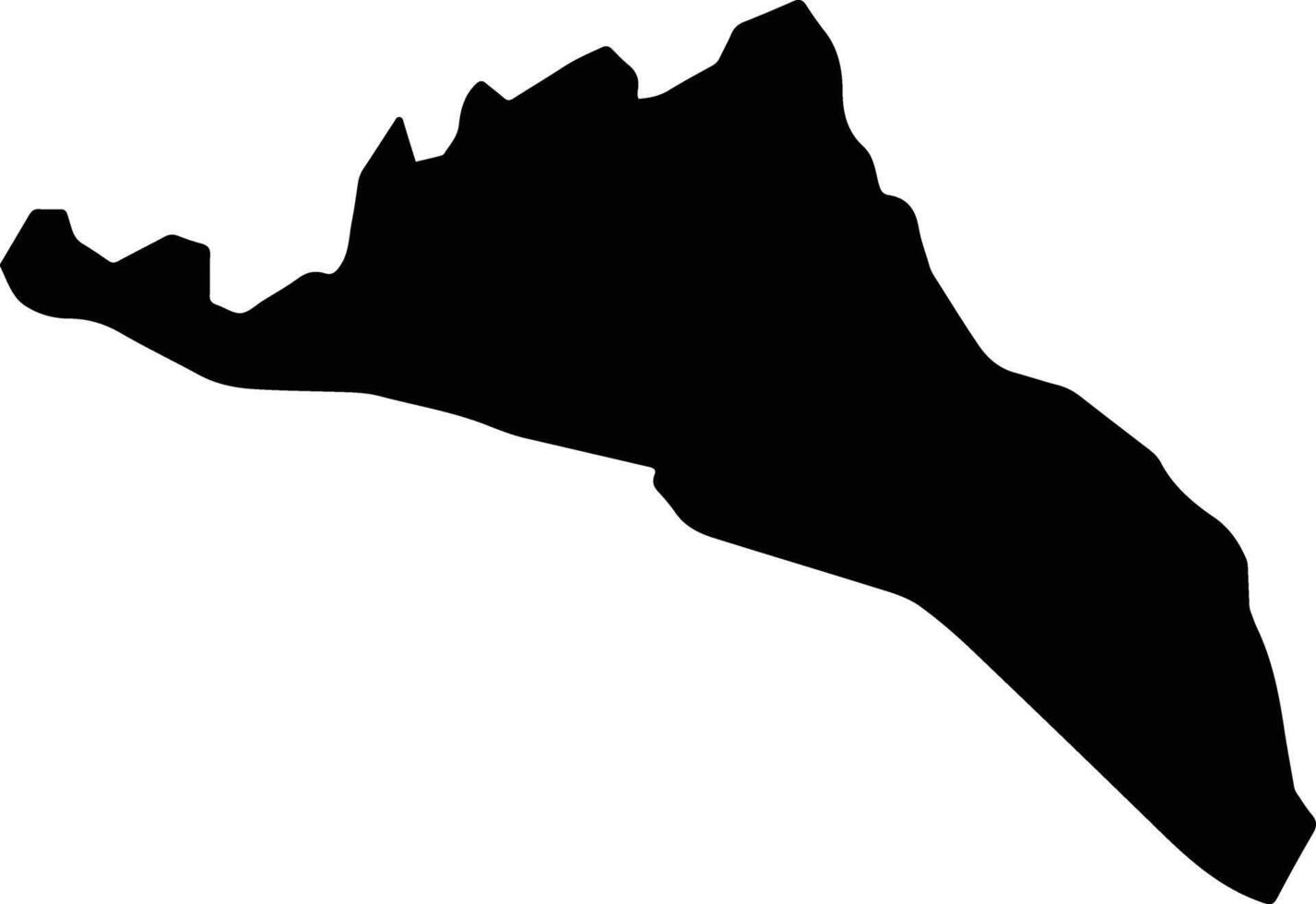 La Caye Saint Lucia silhouette map vector