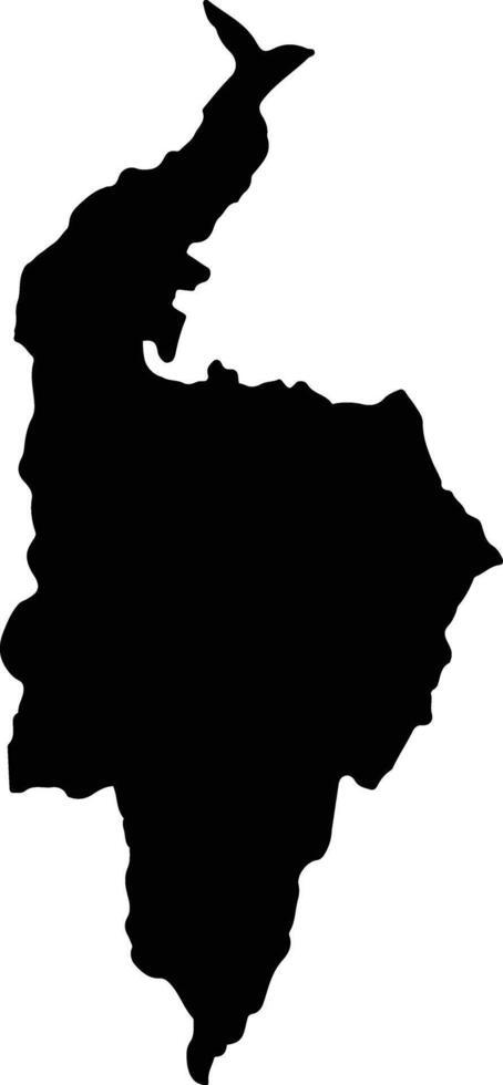 La Cumbre Colombia silhouette map vector