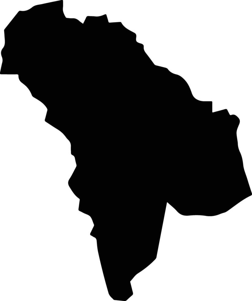 La Fille Saint Lucia silhouette map vector