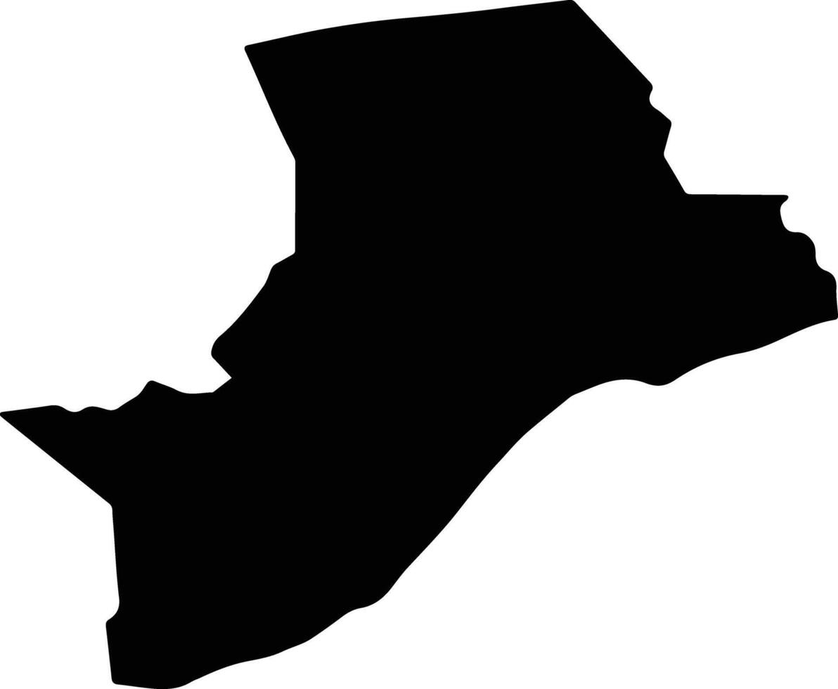 La Gi Vietnam silhouette map vector