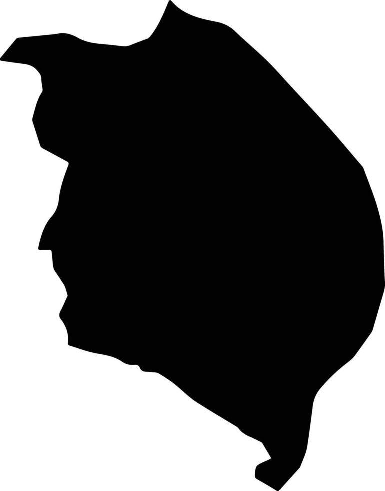 La Guerre Saint Lucia silhouette map vector