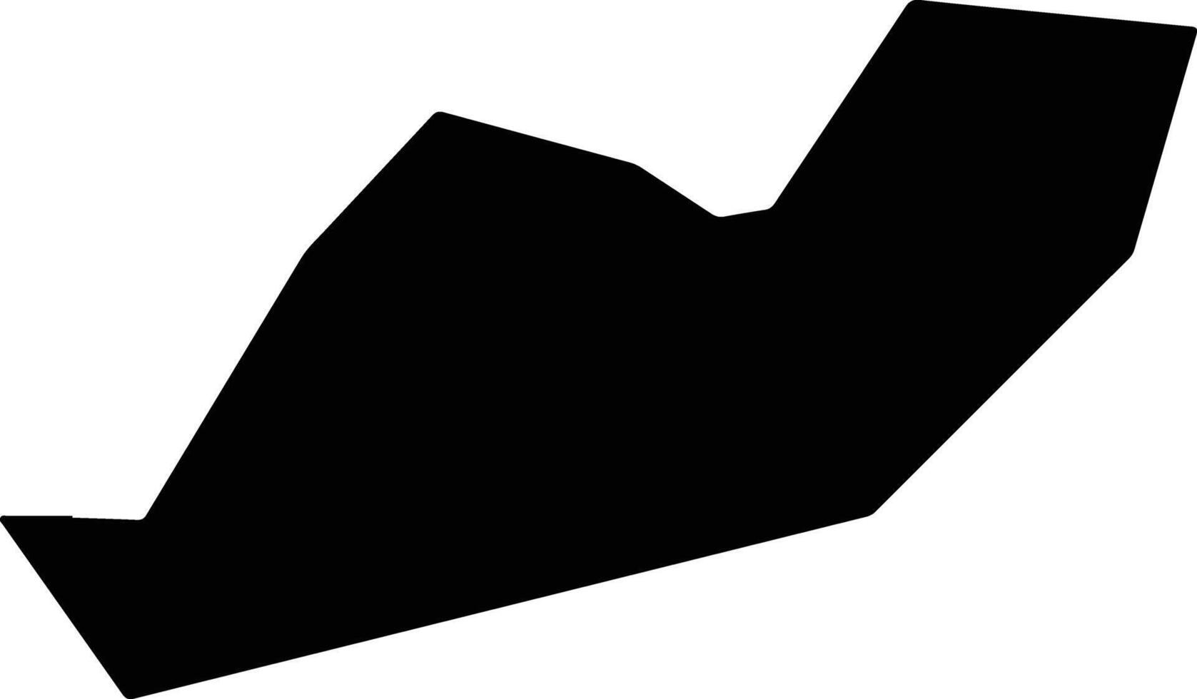 La Haut Saint Lucia silhouette map vector