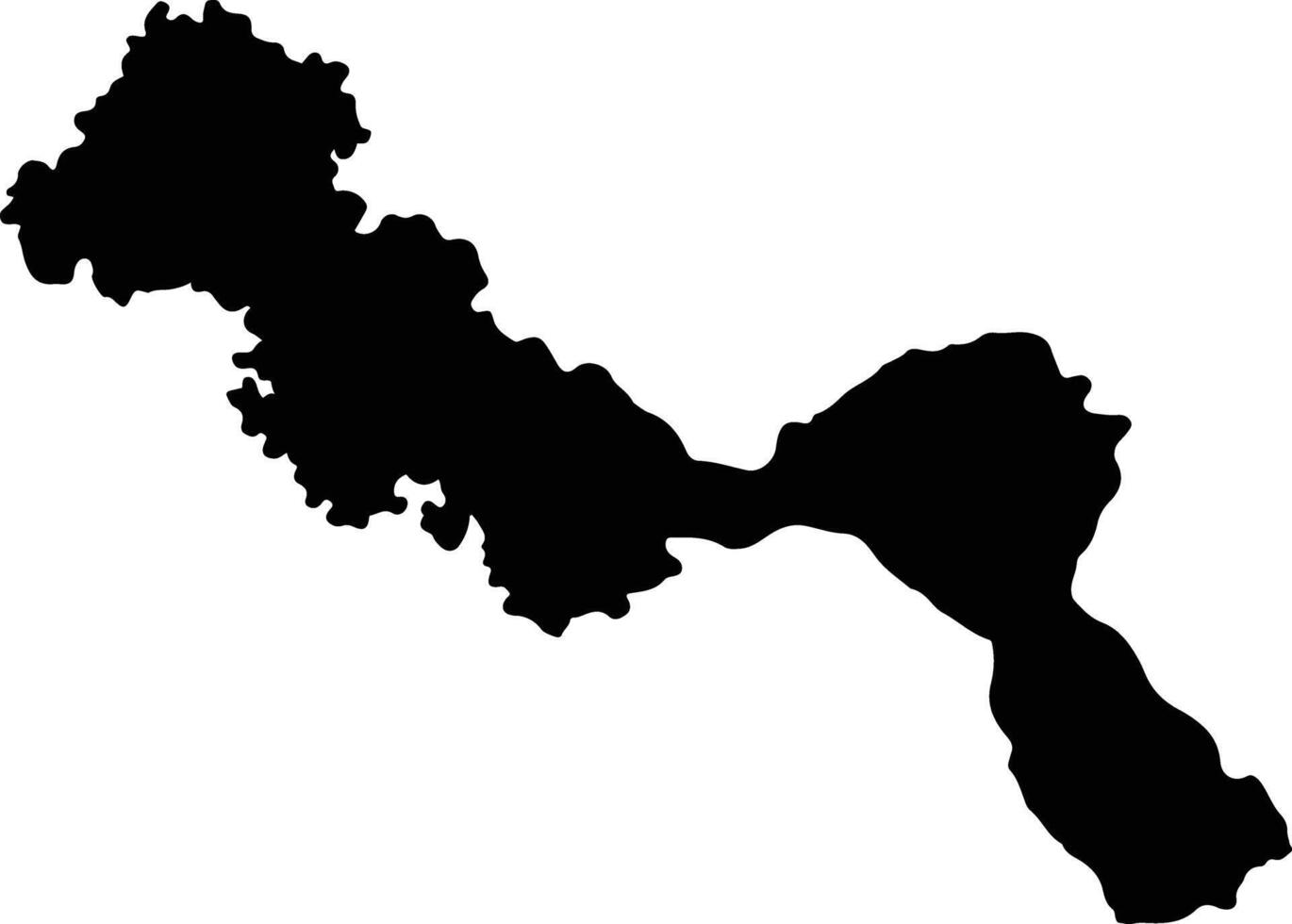 La Llanada Colombia silhouette map vector