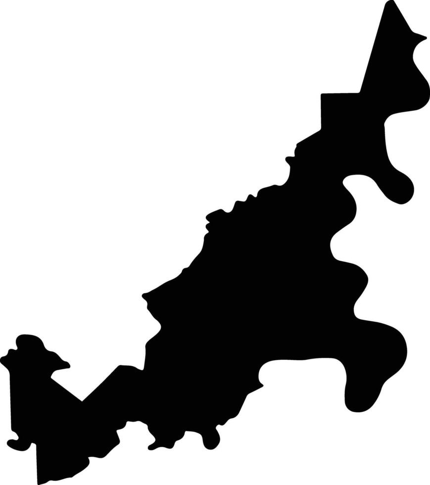 La Lima Honduras silhouette map vector