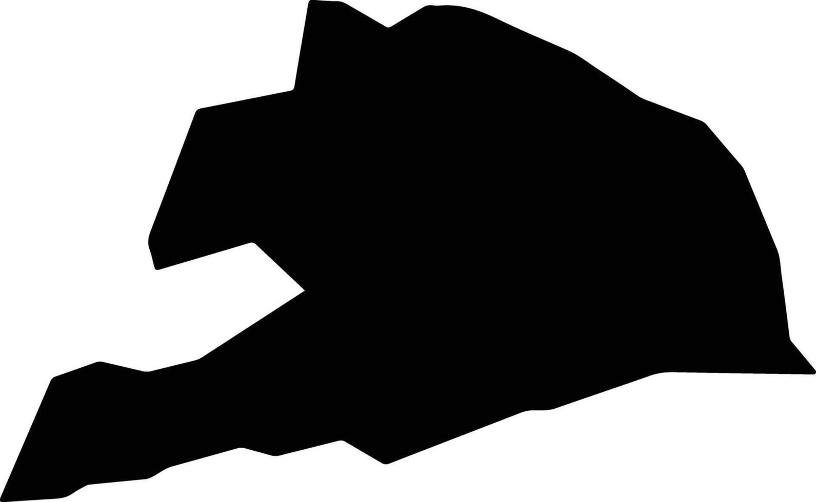 La Pansee Saint Lucia silhouette map vector
