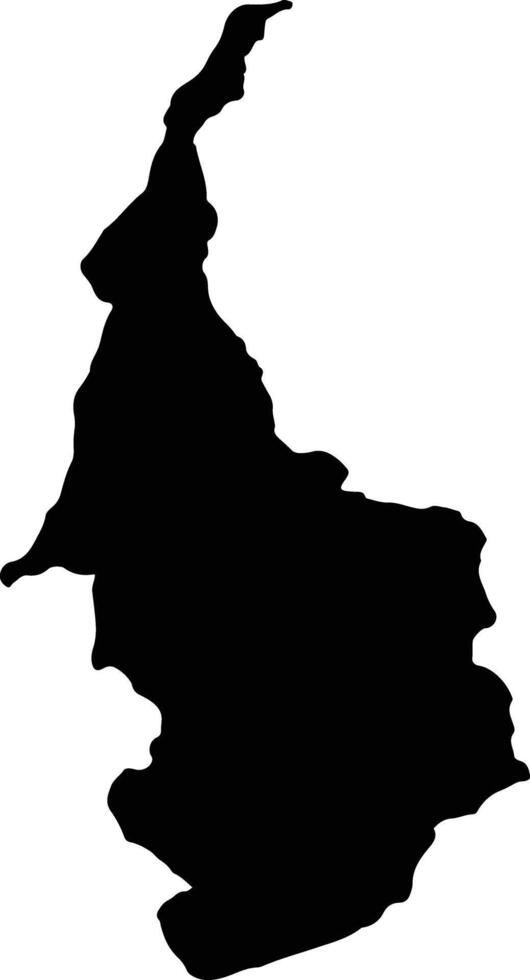 La Salina Colombia silhouette map vector