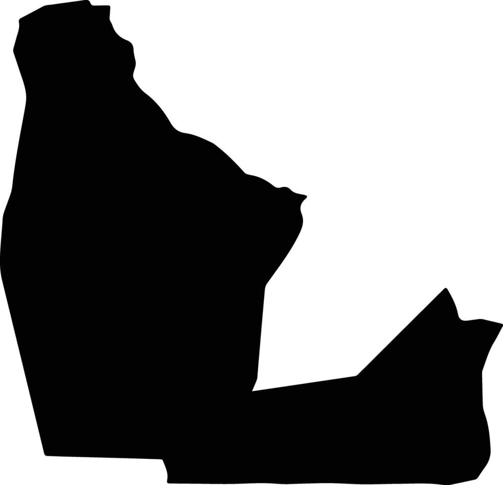 La Tourney Cedar Heights Saint Lucia silhouette map vector