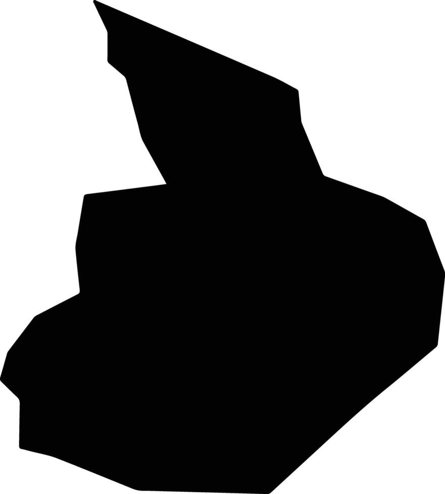 La Treille Saint Lucia silhouette map vector