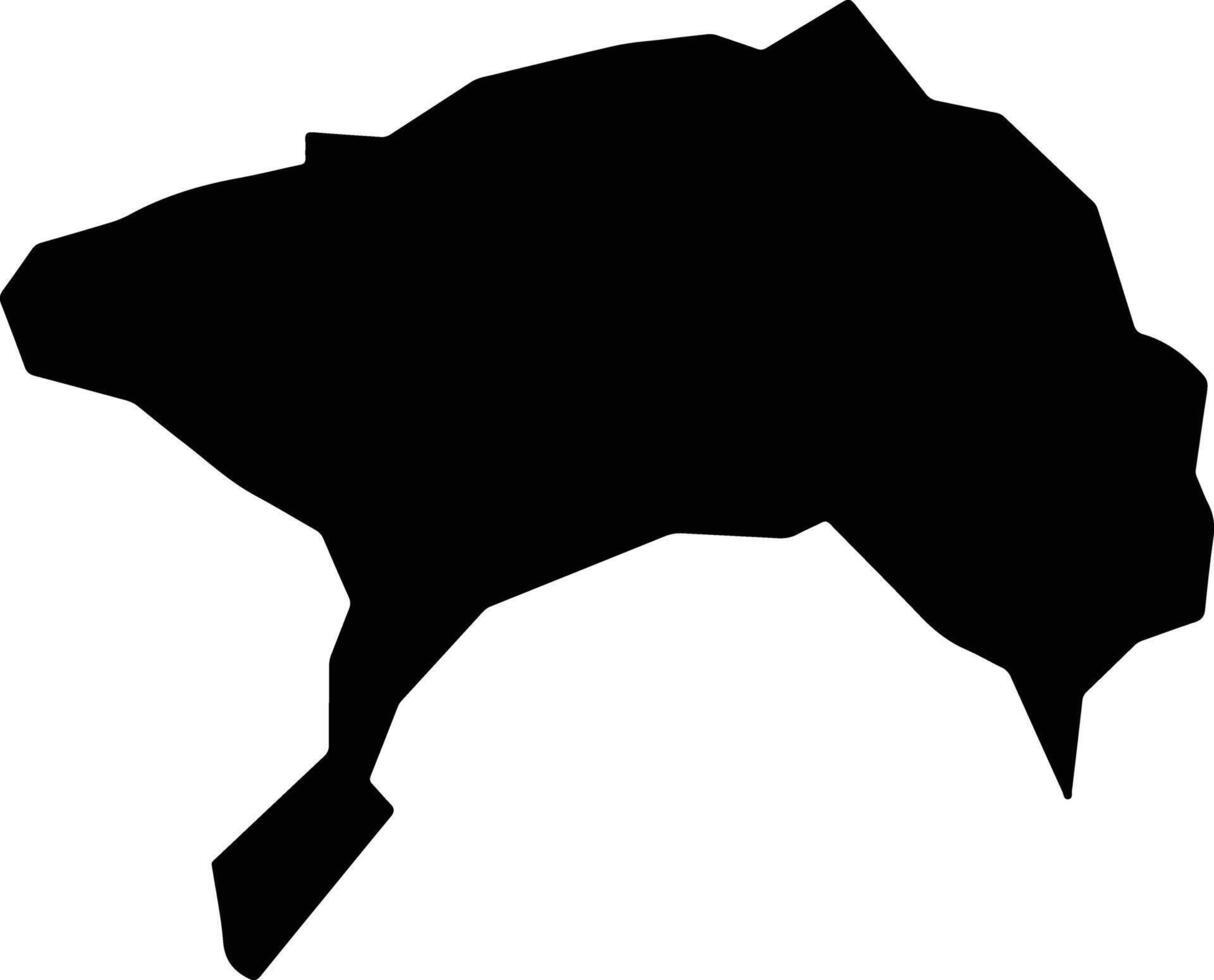 Lago De Atitlan Guatemala silhouette map vector