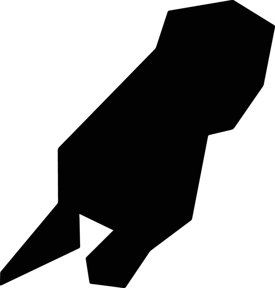 Lago dos Rodrigues Brazil silhouette map vector
