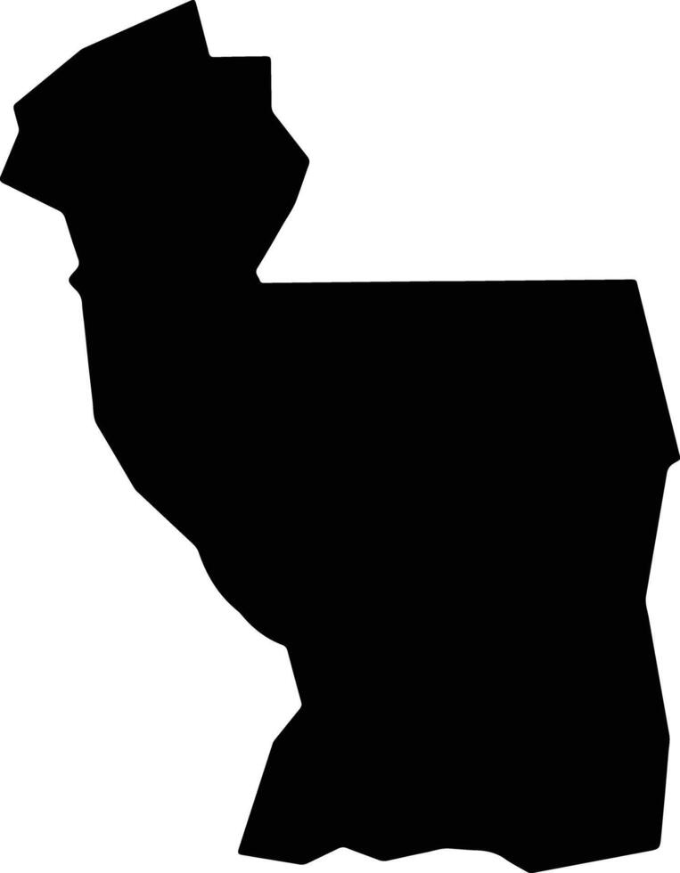 Lagoa do Mato Brazil silhouette map vector