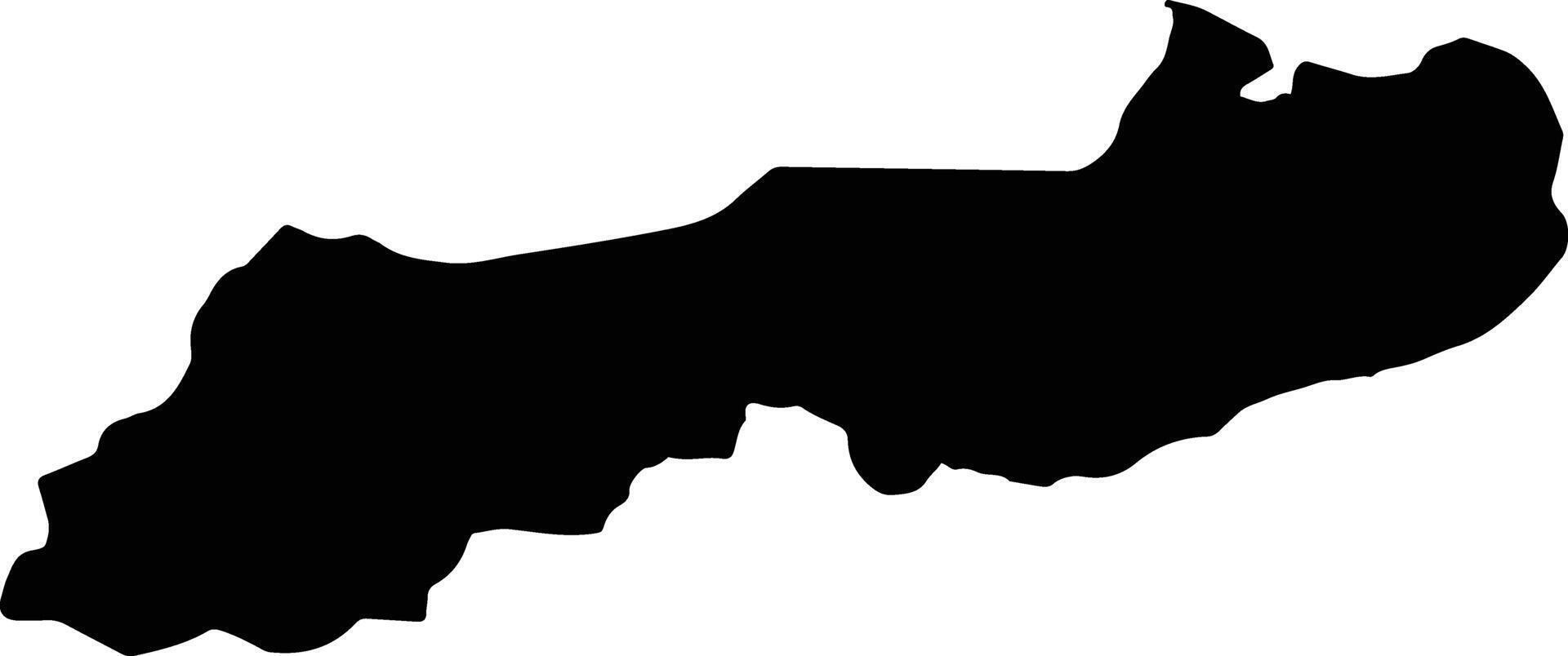Lahad Datu Malaysia silhouette map vector