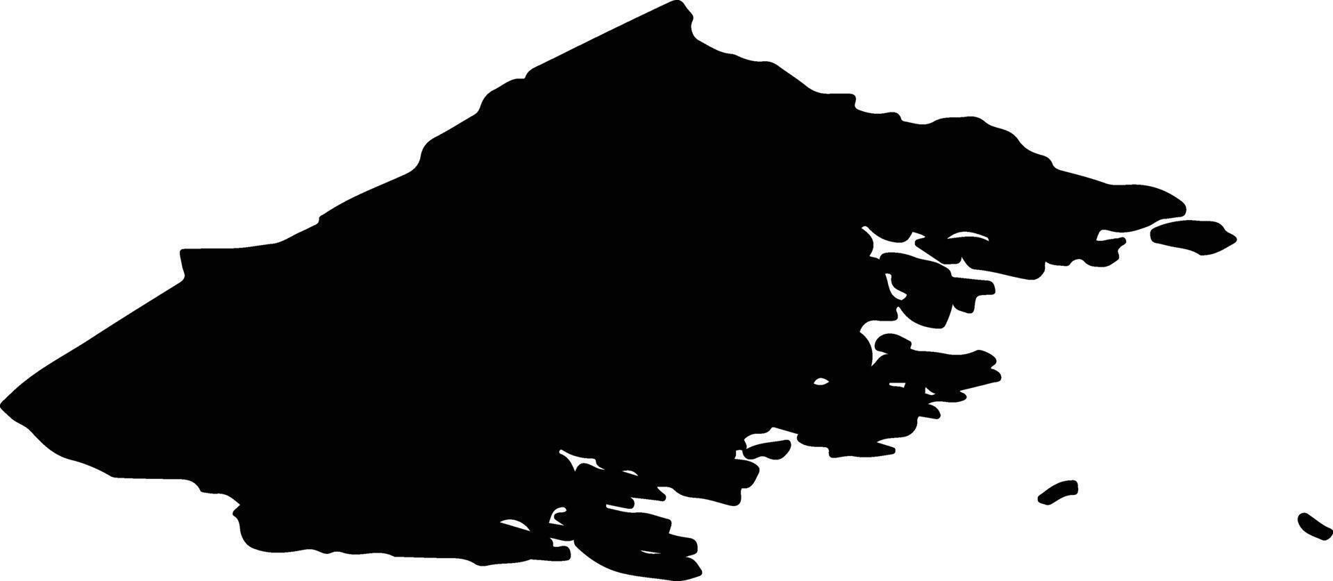 Lahdenpohja District Russia silhouette map vector