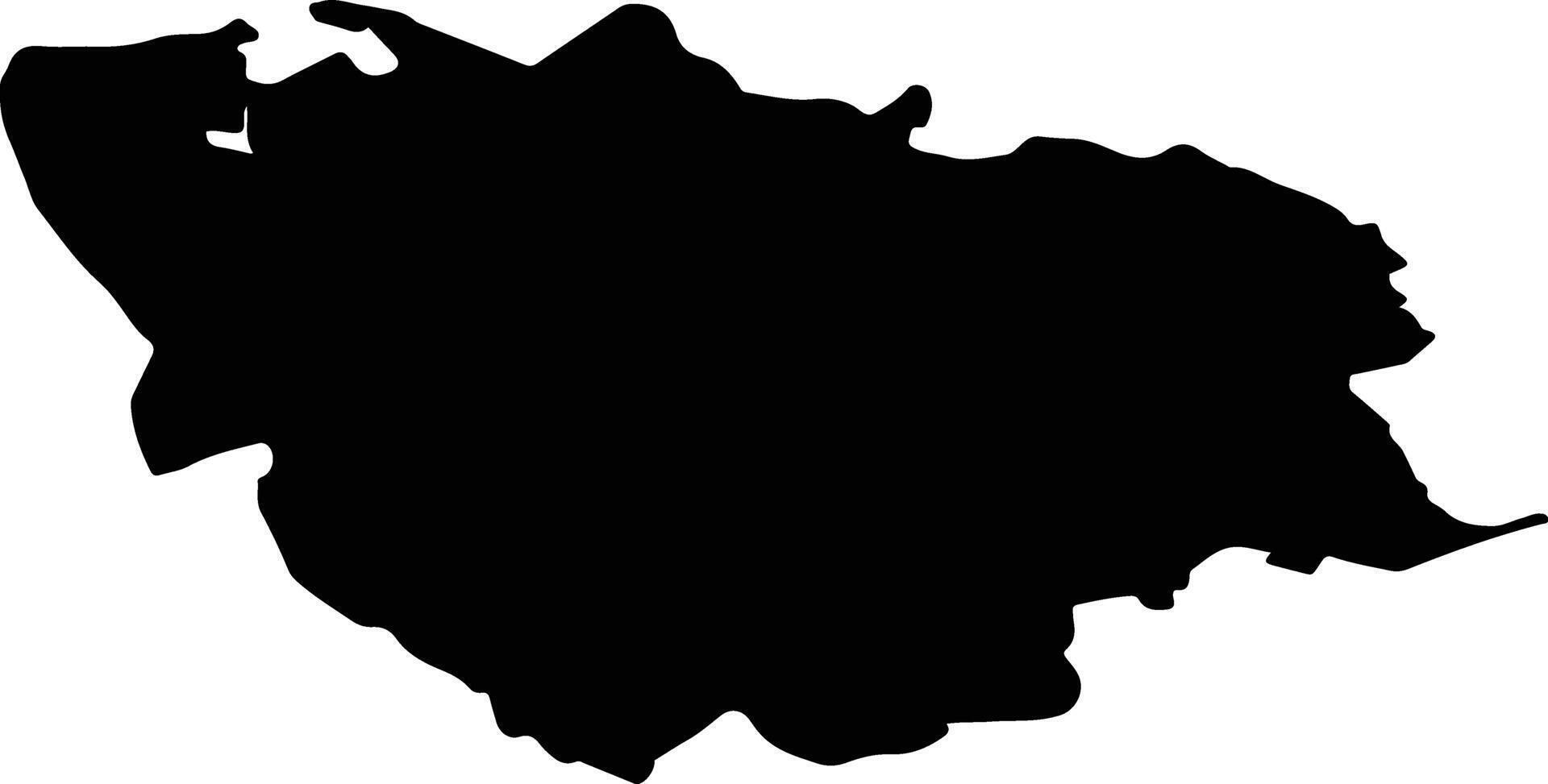Laishevsky District Russia silhouette map vector