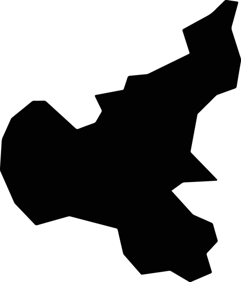 Lajkovac Municipality Serbia silhouette map vector