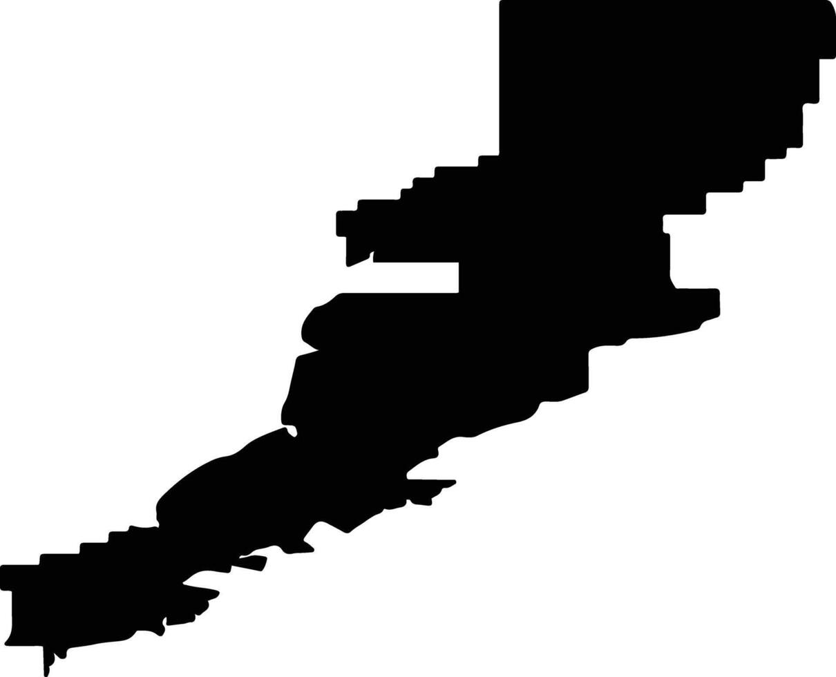 Lake and Peninsula United States silhouette map vector