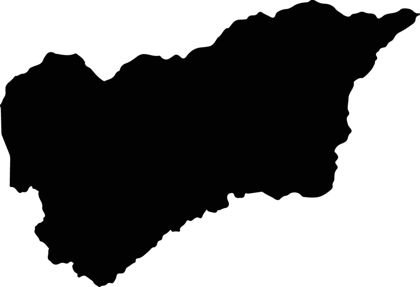 Lalaua Mozambique silhouette map vector
