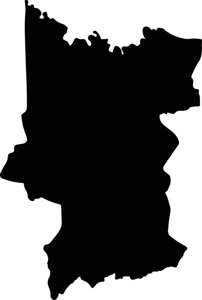 Lam Thamenchai Thailand silhouette map vector
