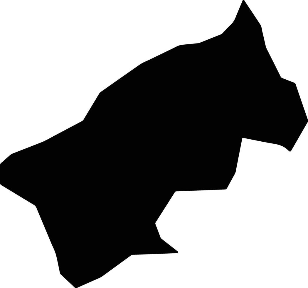 Lamgong Bhutan silhouette map vector