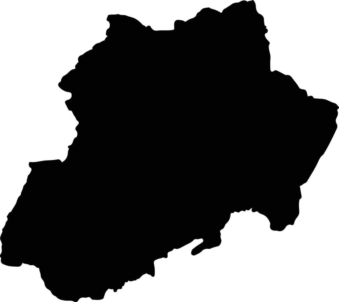 Lampung Utara Indonesia silhouette map vector