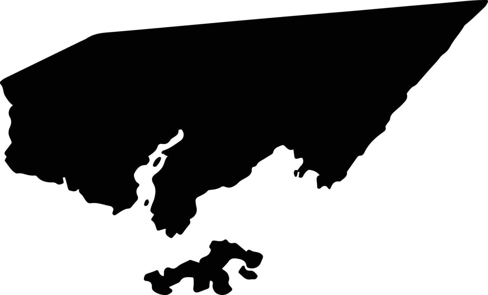 Lamu East Kenya silhouette map vector