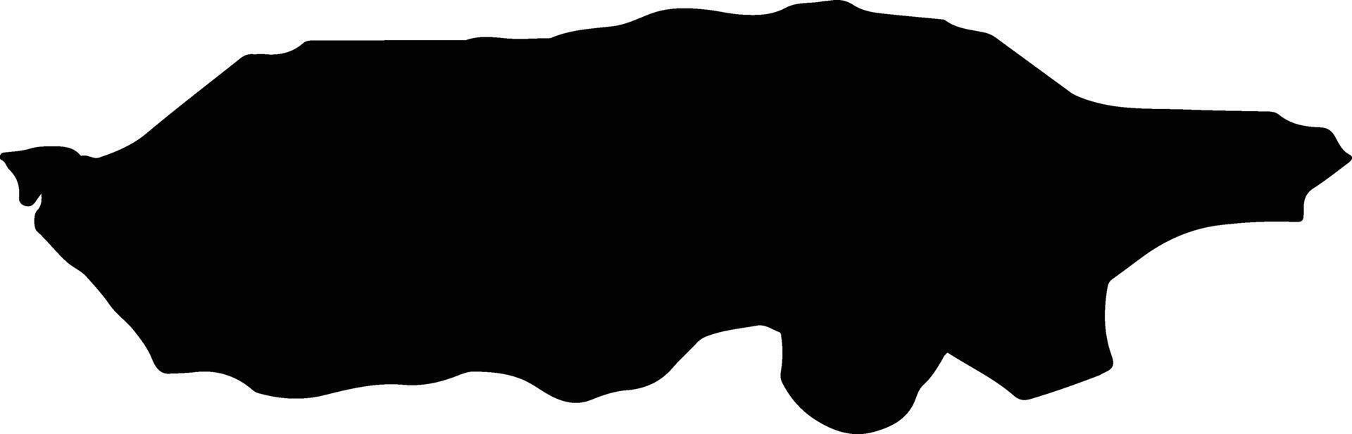 Lanchkhuti Georgia silhouette map vector